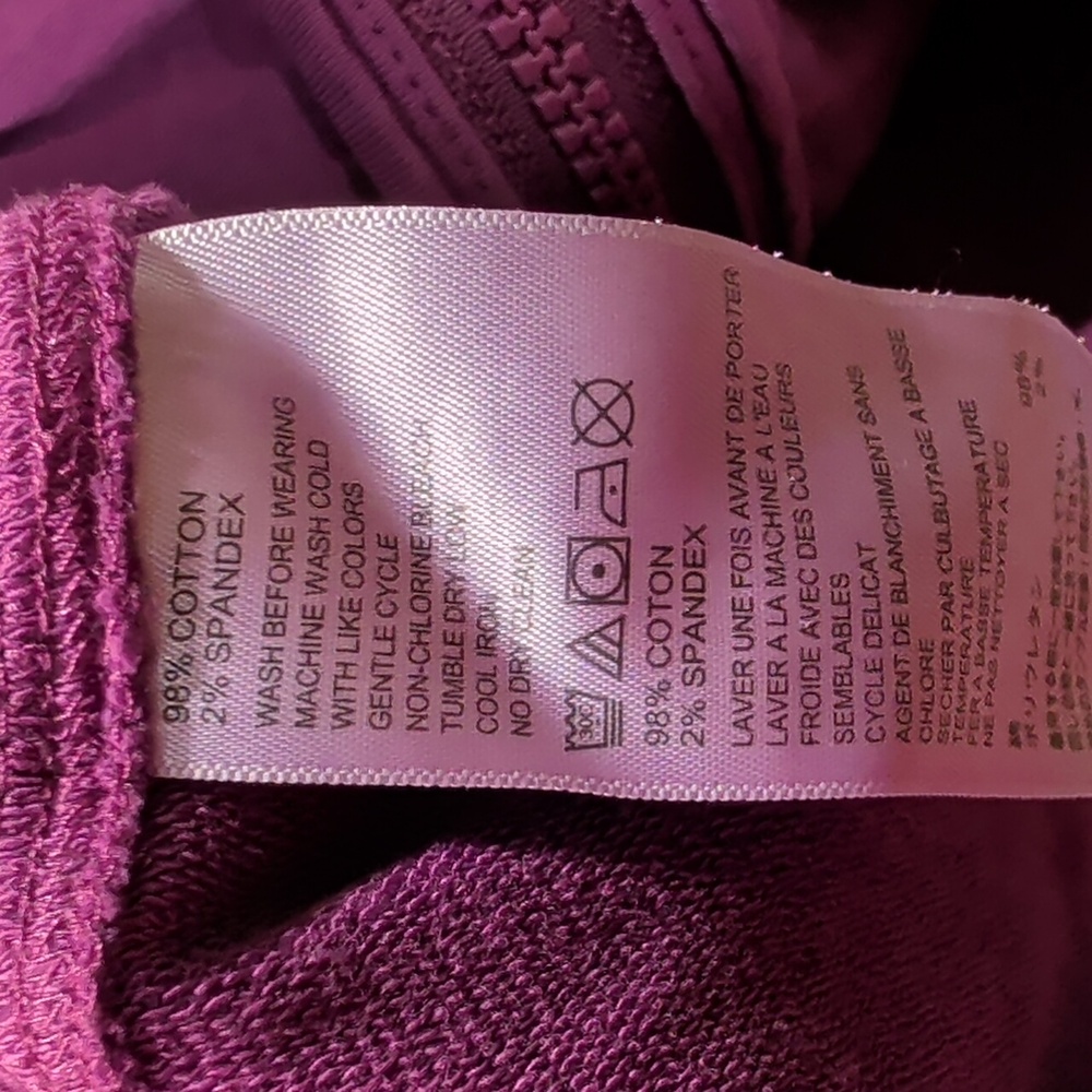 Purple Floral Zip-Up Jacket M - Picture 10 of 15